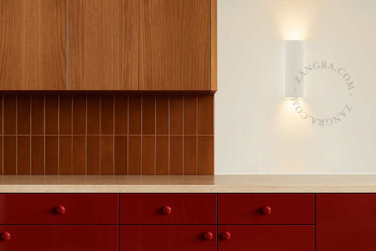 Up&down paintable plaster wall light.