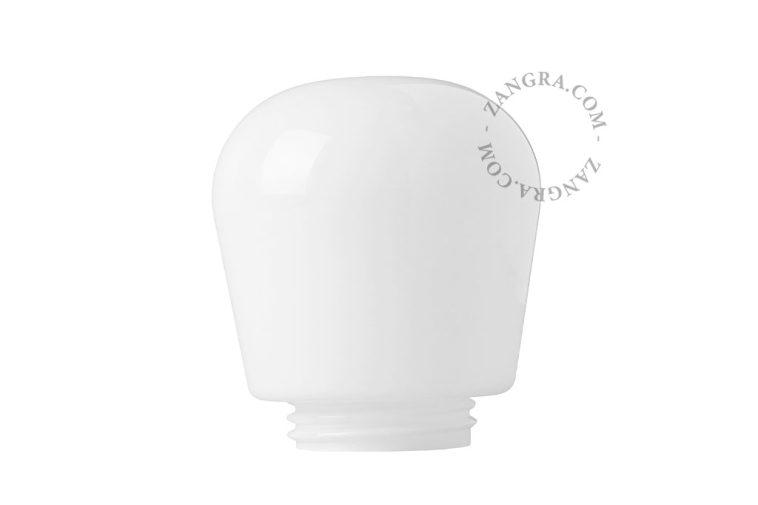 Opal glass lampshade.