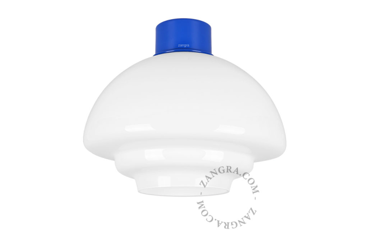 blue ceiling light with Art Deco lampshade Dores