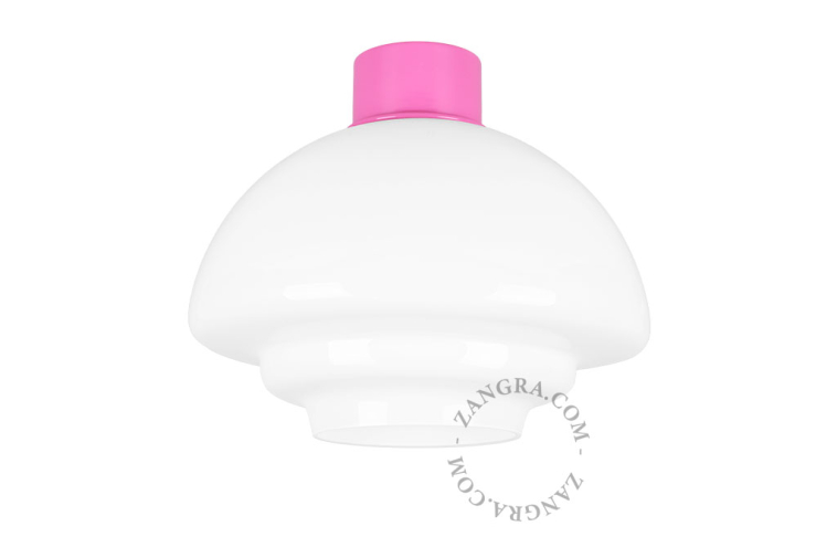 pink ceiling light with Art Deco lampshade Dores
