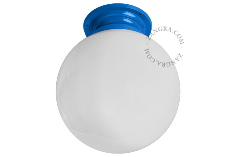Blue wall or ceiling light.
