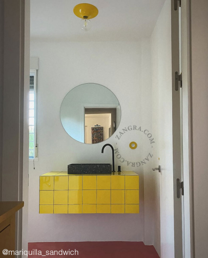 yellow simple flush mount socket