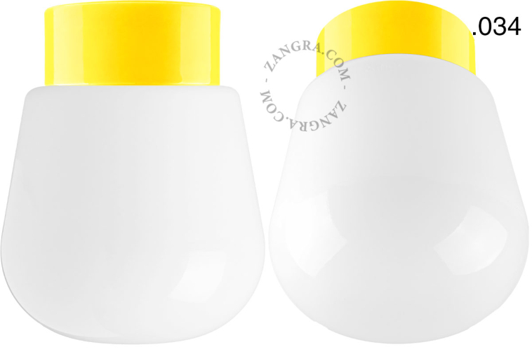 Yellow porcelain lamp.