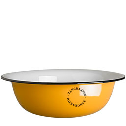 Mustard enamel retro basin - online purchase
