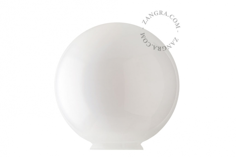 Opal glass globe for light fixtures.