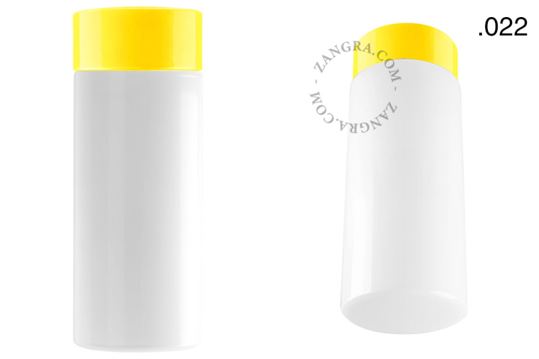 Yellow porcelain lamp.