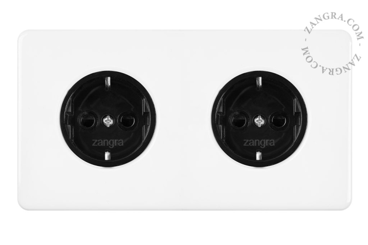 double flush mount white porcelain outlet