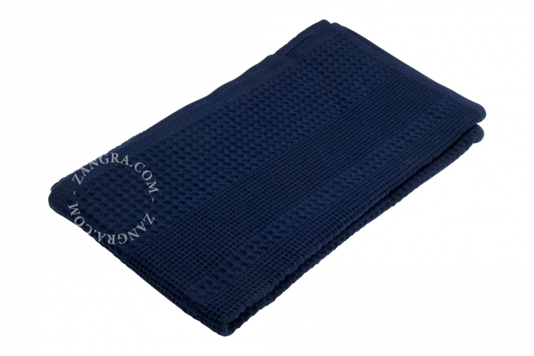 Blue honeycomb towel