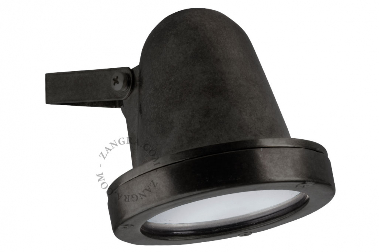black brass small wall light for outdoor use or bathroom
