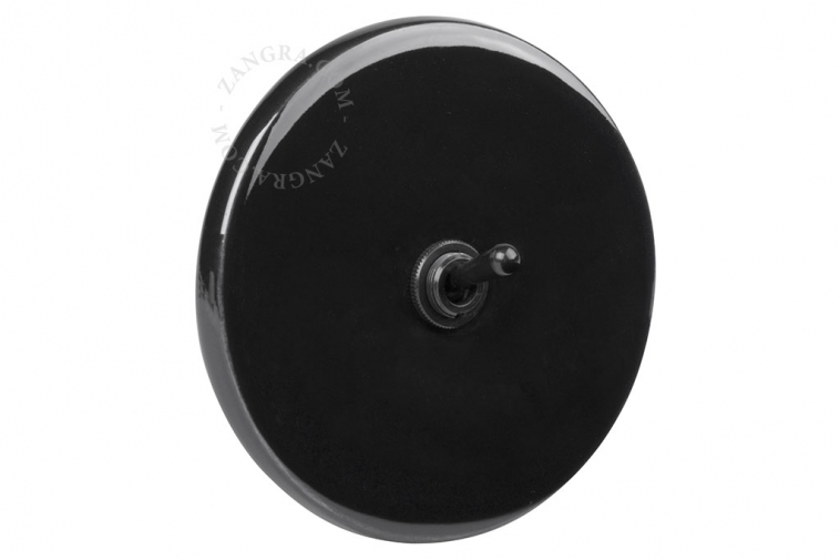 black porcelain switch - two-way or simple black toggle switch