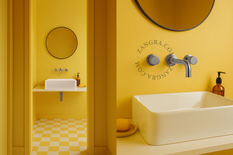 Lavabo de cerámica.