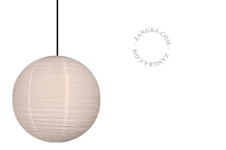 Linen and cotton lampshade for pendant light.