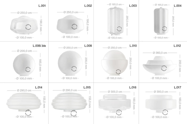 Abajur de vidro transparente para candeeiros.