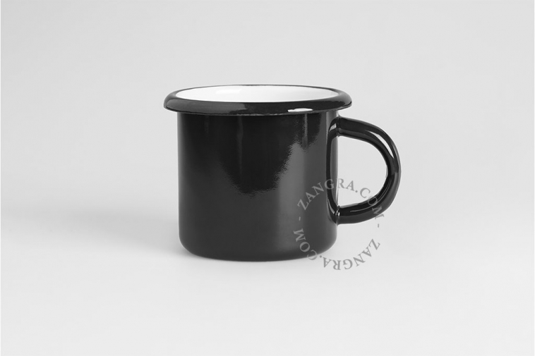 enamel mug 25 cl - black