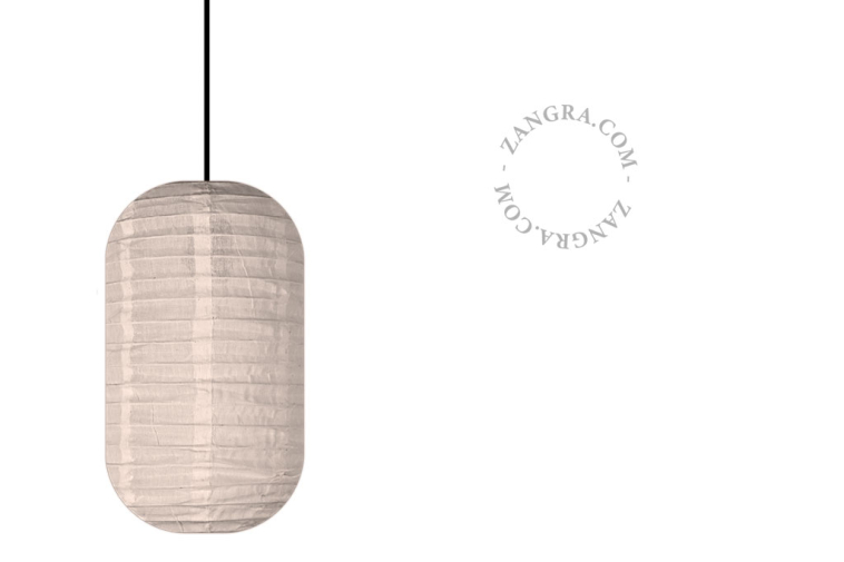 Linen and cotton lampshade for pendant light.