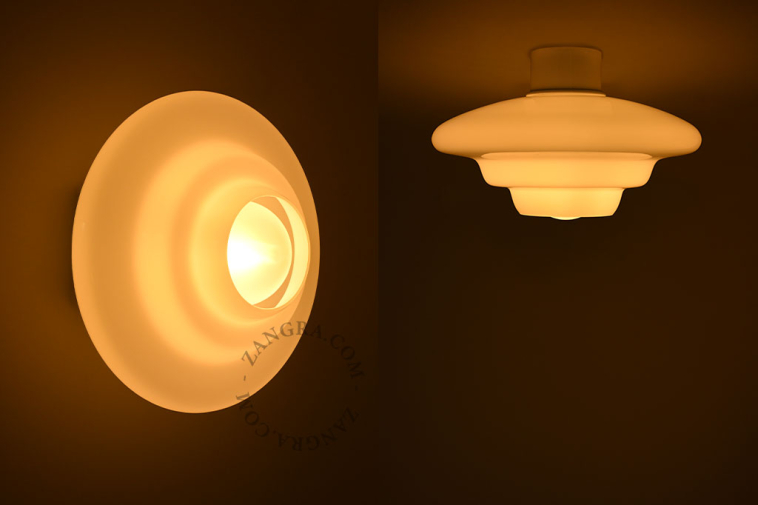 green ceiling light with Art Deco lampshade Dores