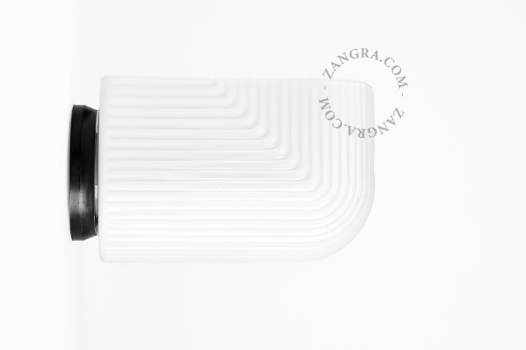 Aplique Art Deco de vidrio.