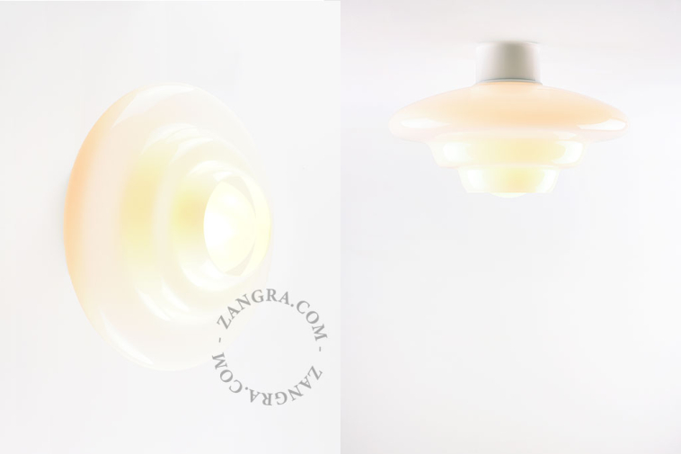 brown ceiling light with Art Deco lampshade Dores