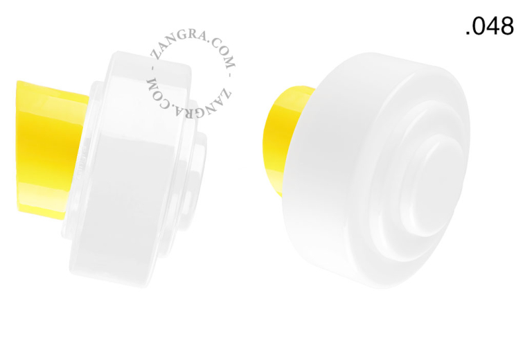 Yellow porcelain wall light with glass lampshade.