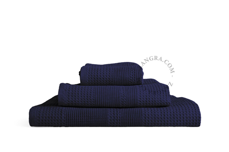 bathroom016_bl_001_l-towel-honeycomb-serviette-nid-abeille-wafel-handdoek
